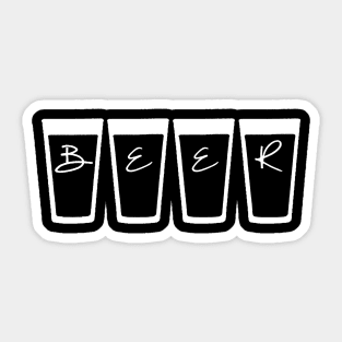 beer glass funny gift for beer lovers Sticker